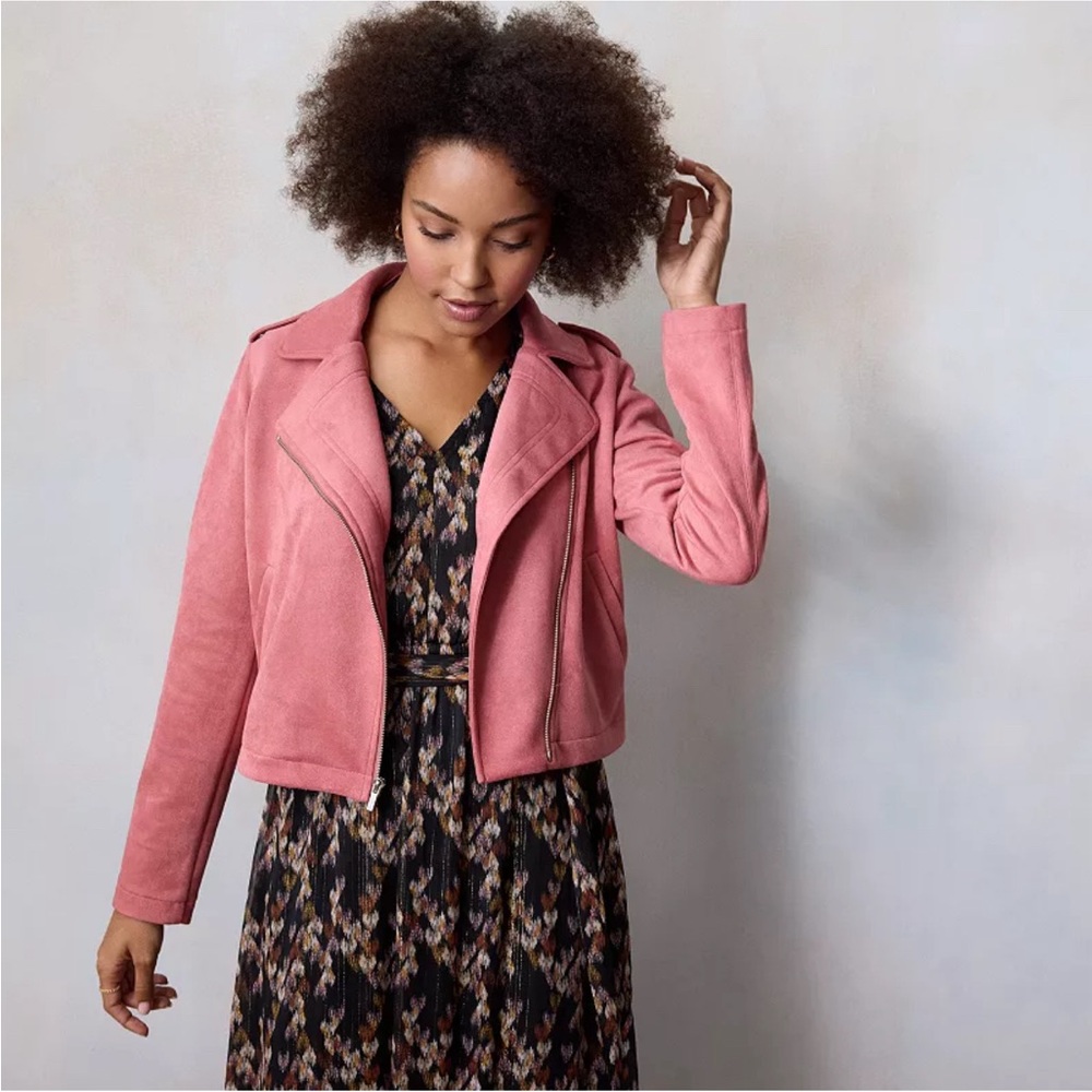 Women's LC Lauren Conrad Suede Moto Jacket